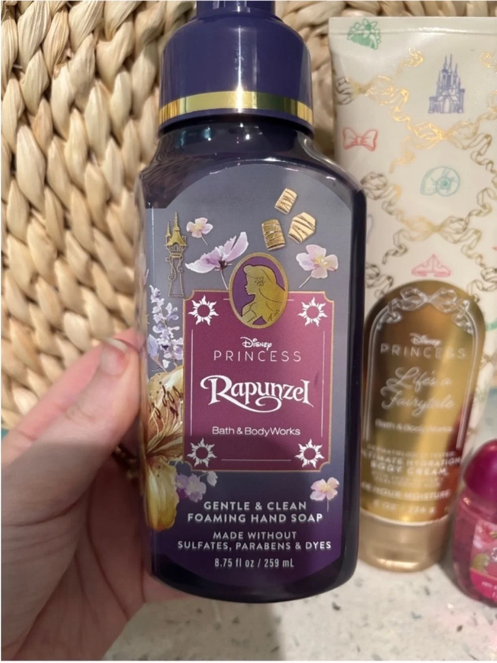 Bath&Body Works Disney Princess Body Cream, Rapunzel Soap, Aurora Sanitizer